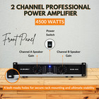 Musysic Amplifier 2 Channel 4500 Watts Professional Power Amplifier  Dj Stereo
