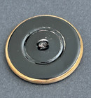 Rare Gorgeous Antique Brass Brunnhilde Button  469