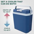 Portable 12v Car Cooler Refrigerator Travel Cooling Warmer Fridge Box Handle 24l