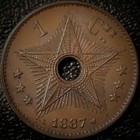 Congo Free State 1887 - 1 Centime - Km 1