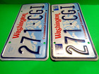 1987-1990 Washington   Passenger   License Plate Pair Yom  271-cgi   High Quality