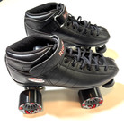 Riedell R3 Black Roller Skates Adult Size 9 Radar Cayman Wheels Indoor outdoor