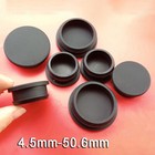 Silicone Black Snap-on Hole Plugs   Caps  4 5-50 6mm - Sealing Ends And Stoppers