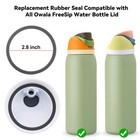 Bubrike Rubber Gasket Replacement compatible With Owala Freepsip Small  Gray