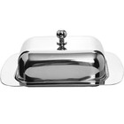 Mayer   Boch Rectangular Stainless Steel Butter Dish With Lid
