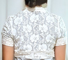 Ivory Lace S s Wedding Bolero Jacket By Sequin Hearts   Sz Med     New   Nwt