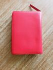 New Kate Spade Leather Wellesley Personal Agenda Planner Cherry Red Zip Around