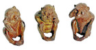 Vintage Cast Iron    three Wise Monkeys    Figurines     Bronzed Finish     See  No Evil