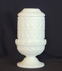 Fenton Fairy Lamp Olde Virginia Fine Cut Block White Milk Glass   read All  