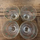 Vintage Arby   s Holly Berry Short Dessert Sherbet Christmas Holiday Glasses 4 Set