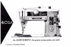 Large Deluxe-edition Instructions Manual Singer 401a Sewing Cloth Bound Color
