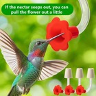 New 9 Pcs Hummingbird Feeder Tubes With Red Floral Tip  Bird Hummingbird Feed