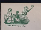 Rare Civil War Patriotic Cover John Bull   s Sympathy Green Ink Csa Cotton 1861