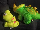 Vintage 1992 Fisher Price Puffalump Dino Roars Dinosaurs Plush With Baby
