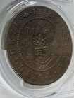 1837 Angola 1 Macuta Counter-stamped On A 1786 1 2 Makuta Graded Vf 35 By Pcgs