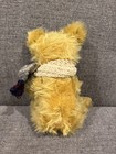 Vintage 12    Fluffy Gold Mohair Fully Jointed Artist Teddy Bear W  Scarf