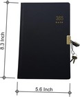 Xiamuy Vintage 365 Journal With Lock And Key  A5 Blank Page Diary For Women Men 