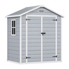 6x4 4ft Outdoor Resin Tool Shed All-weather Garden Storage Lockable Door W floor