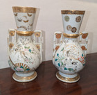 Fine Pair Antique Japanese Porcelain Vases Meiji Period 12  
