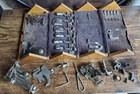 Antique 1889 Oak Singer Treadle Sewing Machine Puzzle Box W alot Of Attachments