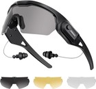 Shooting Glasses With Earplugs - Ansi Z87 1  Safety Glasses With Detachable N   