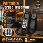 Mini Corded Landline Phone Desktop Wall Mount Telephone For Hotel Office Home Us