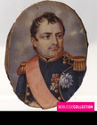 Antique Early 1800s French Miniature Hand Painted Emperor Napoleon 1st Portrait