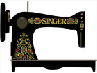 Model 66  red Eye  Sewing Machine Waterslide Decals
