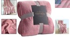 Cozy Lightweight Flannel Fleece Throw Blanket - Perfect For Napping   Traveling