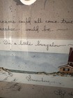 Vtg 1993 D  Morgan Framed Matted Litho  bungalow By The Sea  Signed Art Shells