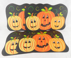 Jack O lantern Pumpkin Patch Halloween Vinyl Placemat Set Of 4 New Elrene Home