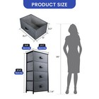 Chest Of 4 Drawers Dresser Gray Fabric Bedroom Organizer Storage Cabinet Closet