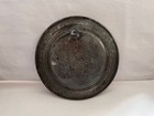 Antique Engraved Persian Middle Eastern Tin Copper Tray Wall Hanging Birds Star