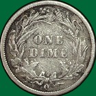 1896-o Barber Dime Extremely Fine Xf Coin  Minor Corrosion  36607