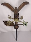 Vintage Copper Eagle Weather Vane 22  Wing Span   Arrow   Nice Patina   As Is