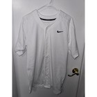 Nike Baseball Team Jersey White Done Damage Iridescent Graphic Mens Medium M