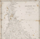 1854 Delaware Bay Map Nautical Chart Blunt Original Cape May New Jersey Delaware