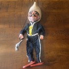 1960 s Vintage Handmade Mexican Man Marionette Puppet With Detatched Gun