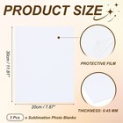 3 Pcs 8x12 Inch Sublimation Blanks  Aluminum Sublimation Metal  White