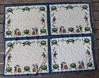 Vintage Swedish Folk Art Placemats Set Of 4 Stildurar Linen Cotton Sweden