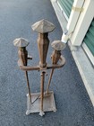 Antique Bradley   Hubbard B h 4901 Cast Iron Fireplace Tool Set Arts   Crafts