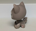 Littlest Pet Shop  Bonbon Cat  467 Authentic Hasbro Gray Flocked