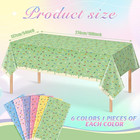 6 Pack Ice Cream Party Decorations Tablecloths disposable Plastic Rectangle Tabl
