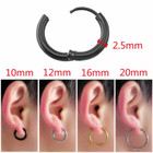Stainless Steel 2 5mm 10 Gauge Huggie Hoop Earrings Unisex Women Men 12-25mm E9