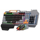 New Wired Gaming Keyboard Mouse Combo With Wrist Rest Rgb Led Backlit Gaming Set