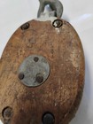 Antique Vintage Cast Iron   Wood Star Pulley Block Tackle Barn Rope Hay Farm