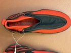 Vintage Lands End Aqua Socks Slip On Neoprene Water Shoes Red Black Youth 10