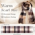 Women Warm Chunky Oversized Winter Scarf Long Blanket Plaid Cold Weather