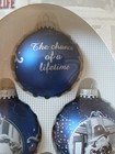 Vintage It s A Wonderful Life Glass Ball Shape Ornaments Blue