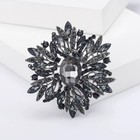  Vintage Style Large Sparkly Purple Flower Brooch Pin With Gemstones